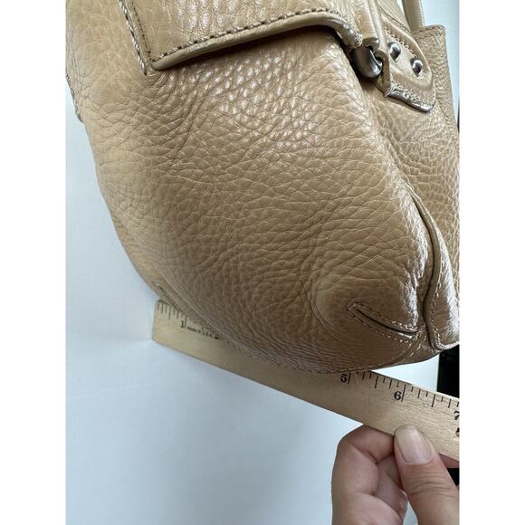 Cole Haan Village Classics Tote Beige Pebbled Leather Shoulder Bag Large READ - Picture 11 of 13